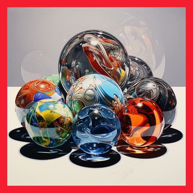 Jeu de couleurs Boules de verre Art de reflet