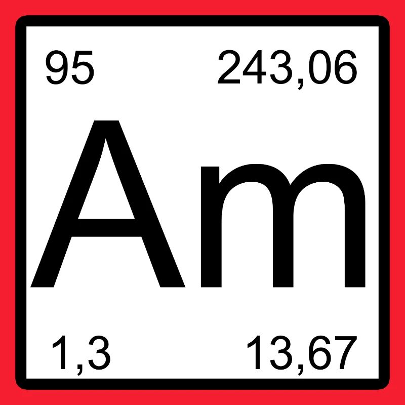 Americium Am Element Typography