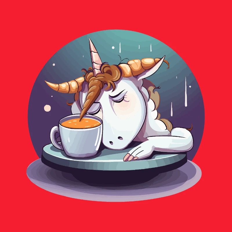 Müdes Einhorn Kaffeezauber