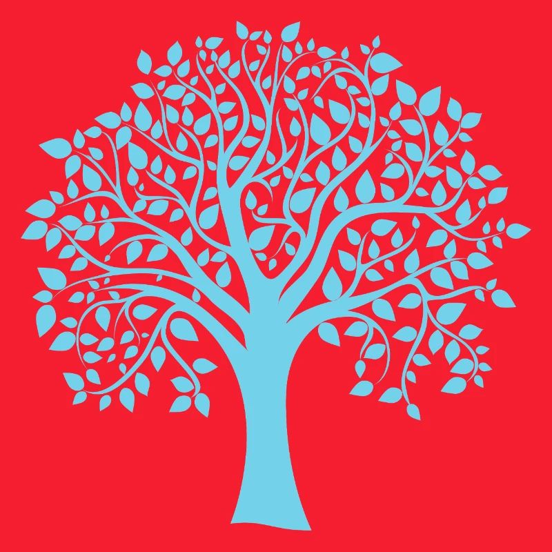 Icon Blue Jumbo Tree Print Silhouette