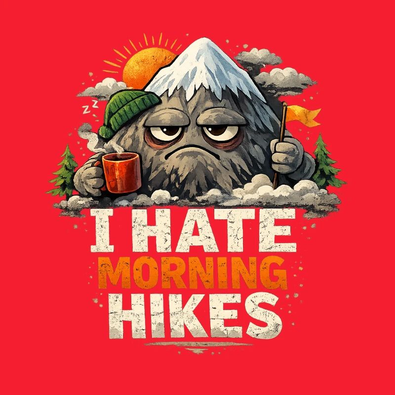 I Hate Morning Hikes - Nerd Shirt