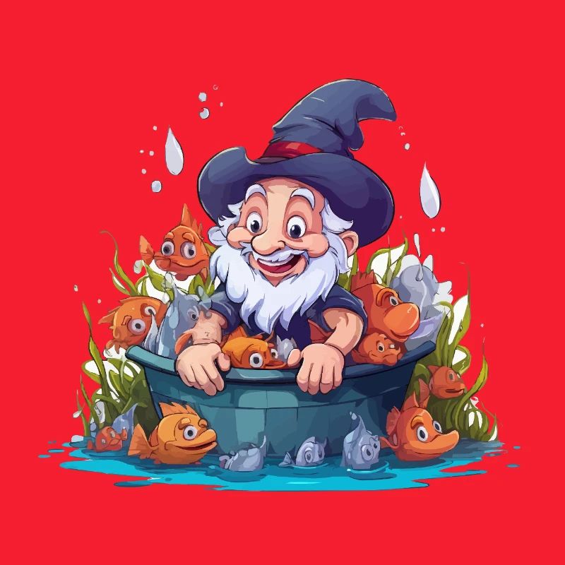 Magicien dans l’aquarium