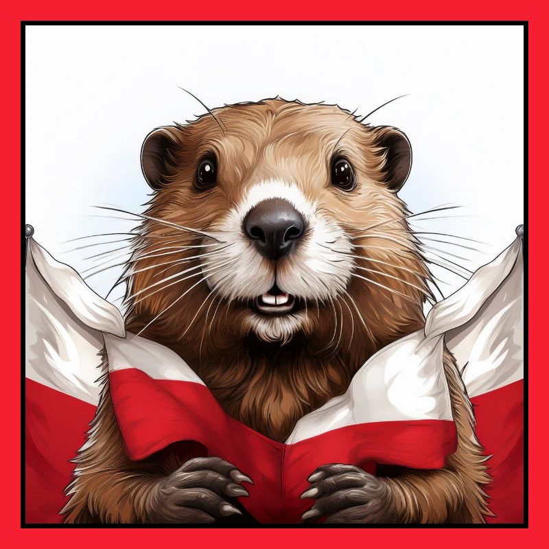 Biber Polen Flagge