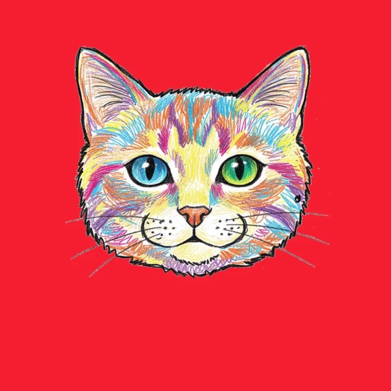Motif d’animal coloré de chat
