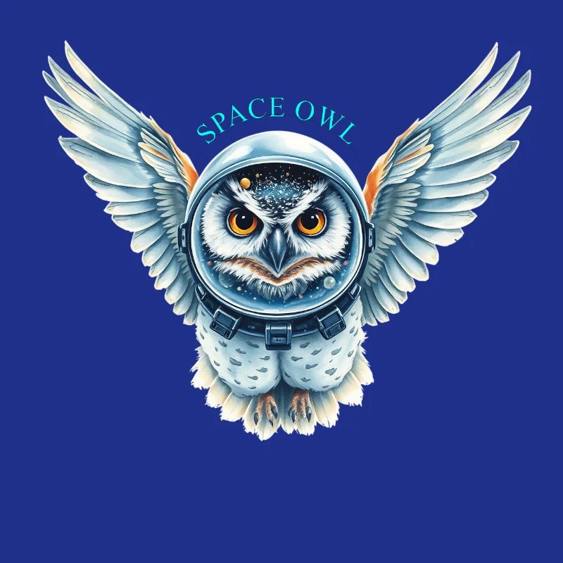 Space owl in space suit