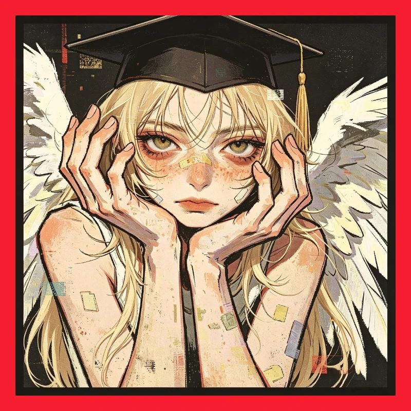 Graduation Angel Winged 