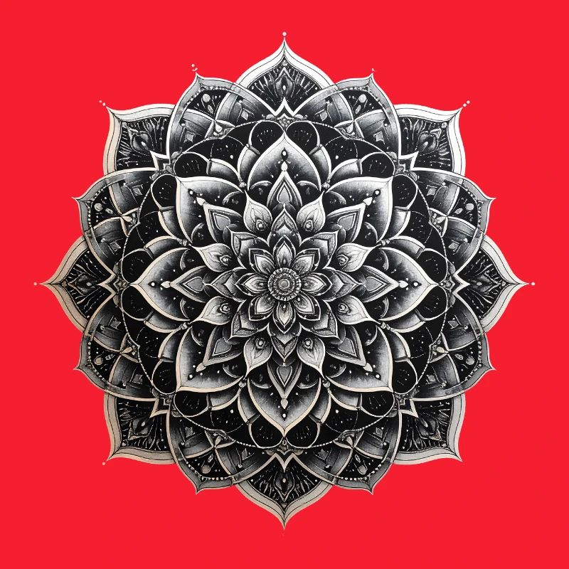 Black and White Mandala Pattern
