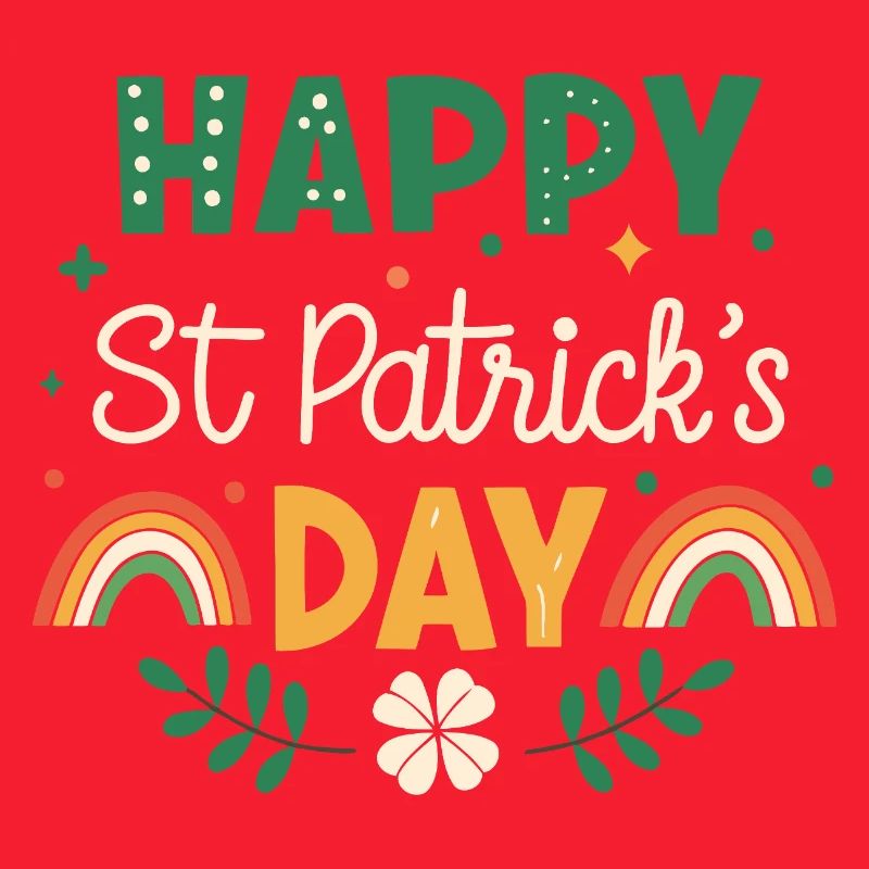 Frohen St. Patrick's Day Regenbogen