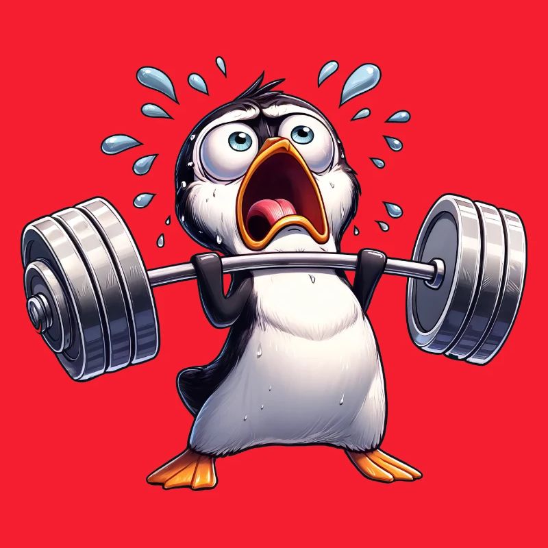 Penguin Weightlifting Dumbbell Workout Training