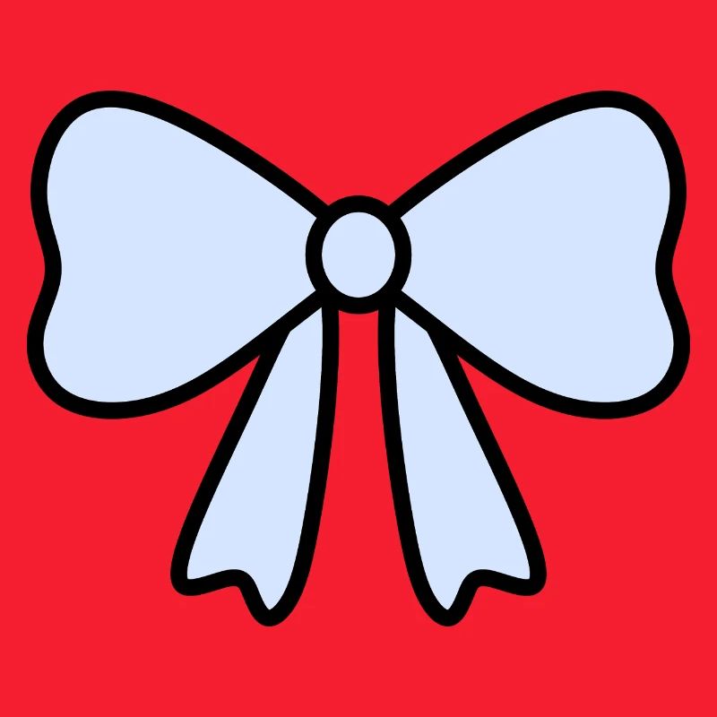 Delicate Light Blue Bow Design