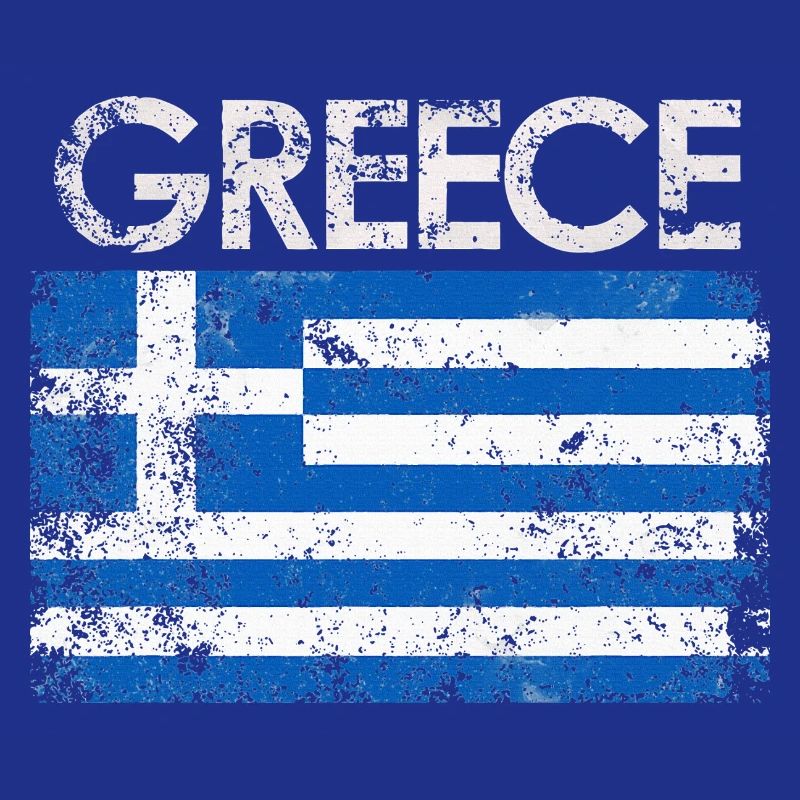 Distressed Greece Flag Graphic
