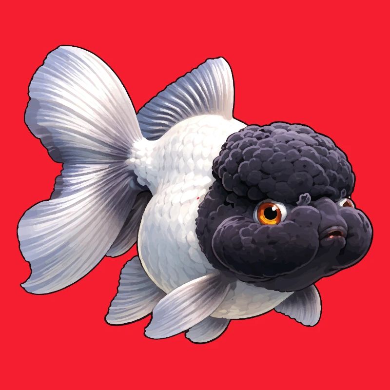 Black & White Oranda High Quality Goldfish