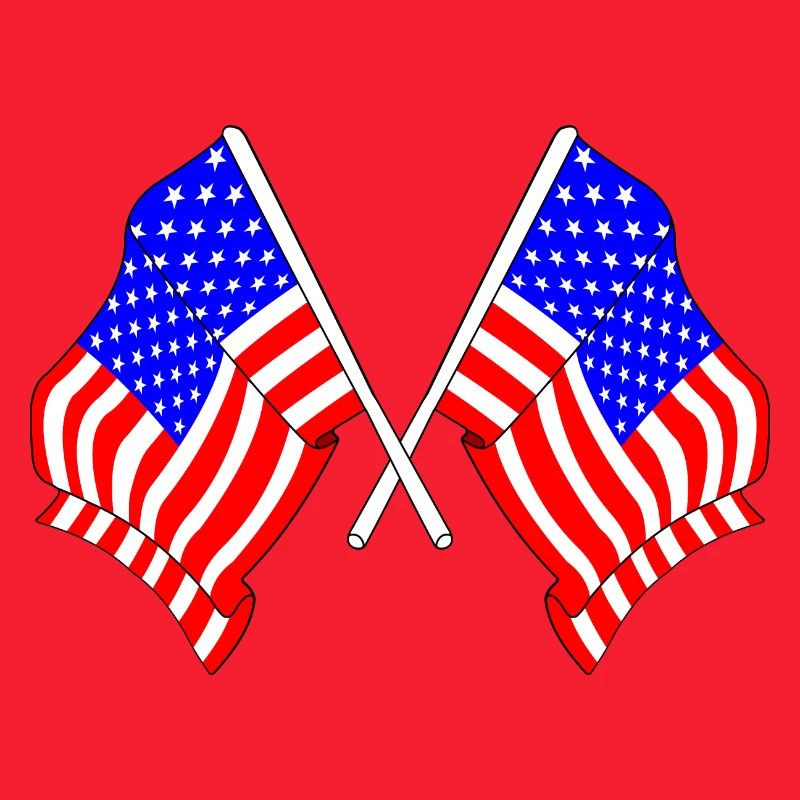 Zwei Flaggen USA