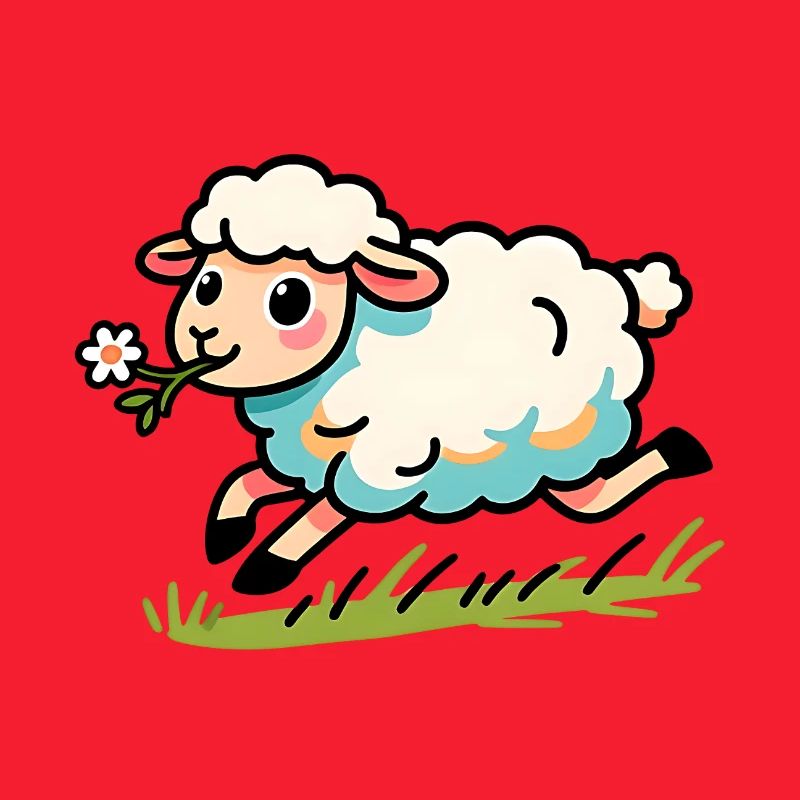 Lammhammel auf der Wiese