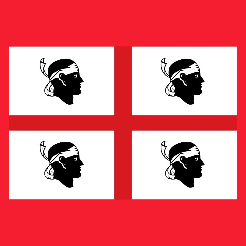 drapeau d’autocollant de Sardaigne autocollant drapeau Sardaigne