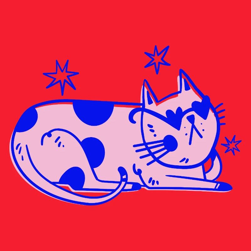 Stylish Cat – Relaxed Retro Vibes