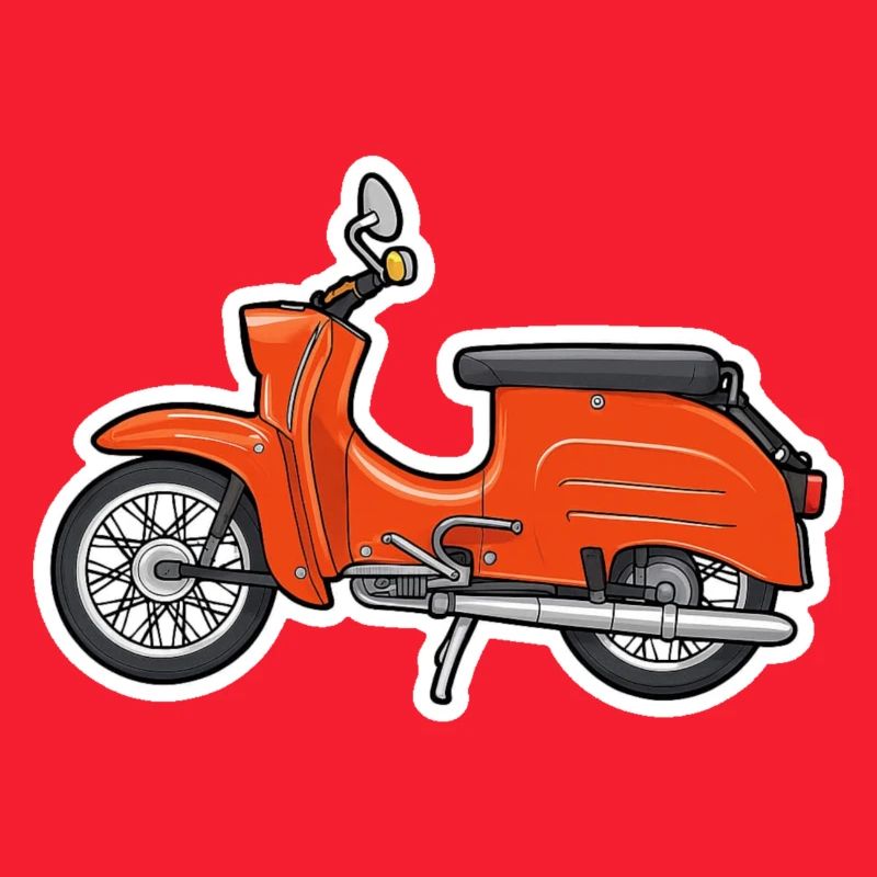Retro Orange Simson Schwalbe Design