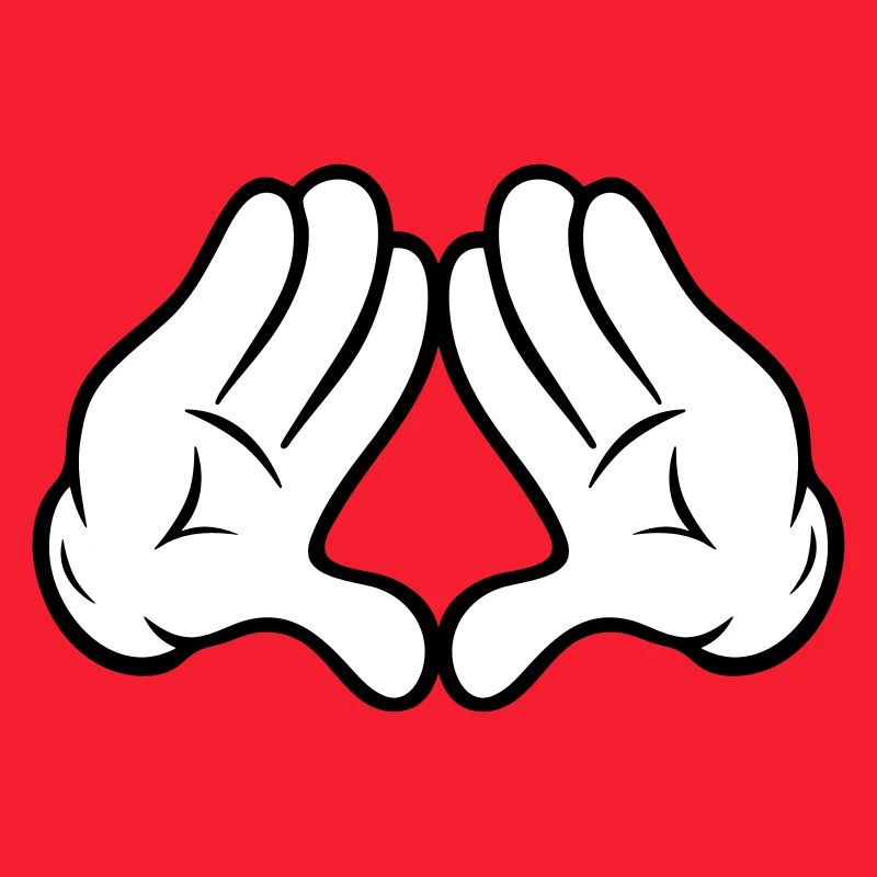 Comic Style Hands Diamond Pyramid Triangle Diamond