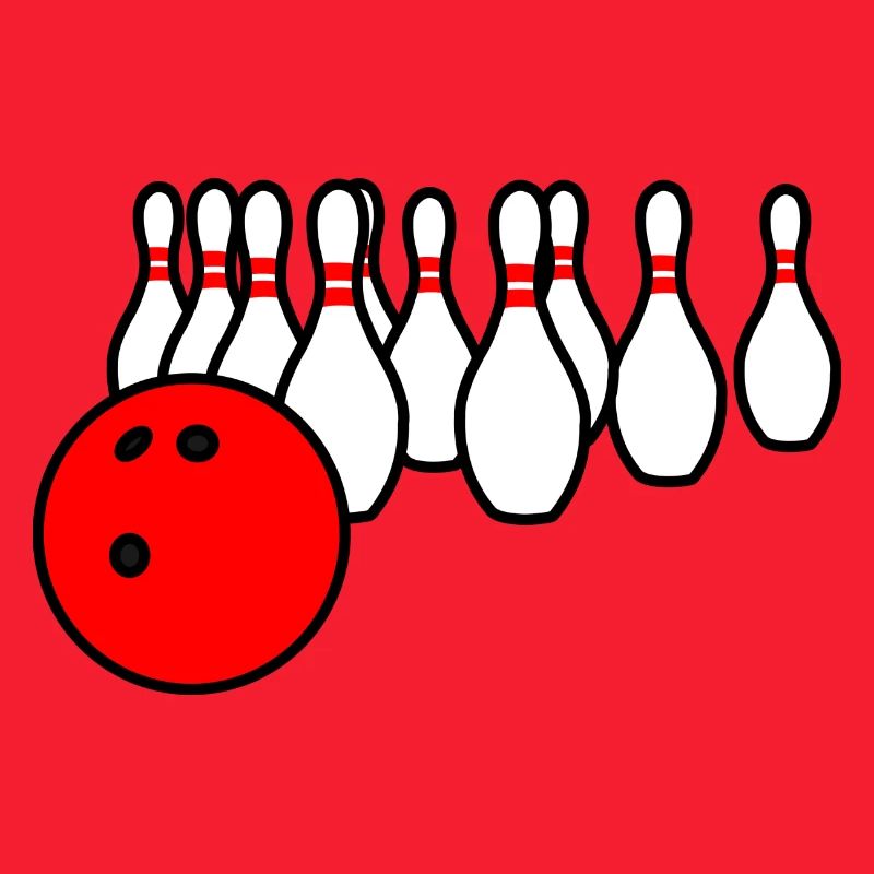 Bowling ball with pins