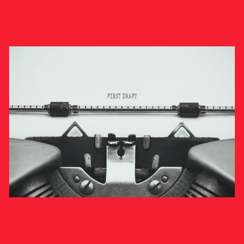 First Draft Typewriter Writer Poster Design