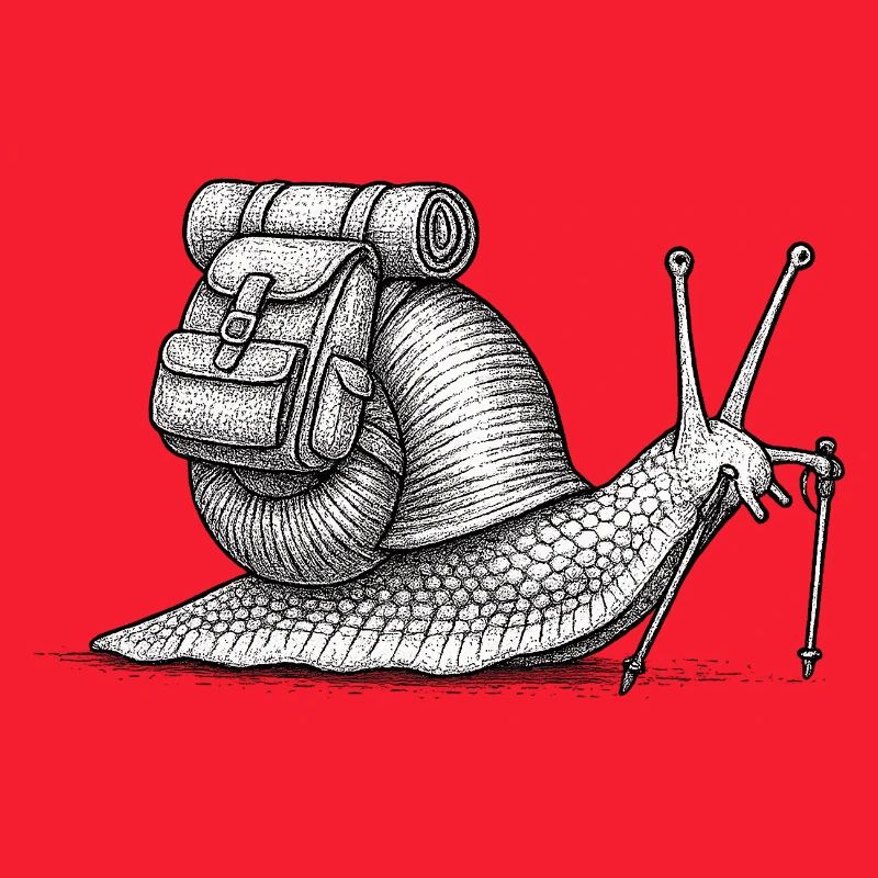 Snail Trekker mit Rucksack