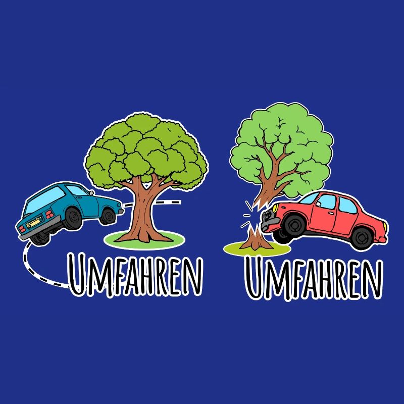 Mit dem Auto den Baum umfahren oder umfahren?