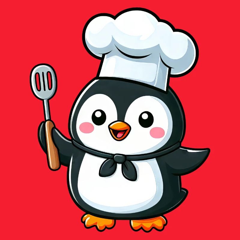 Mignon pingouin Chef bande dessinée conception de bande dessinée
