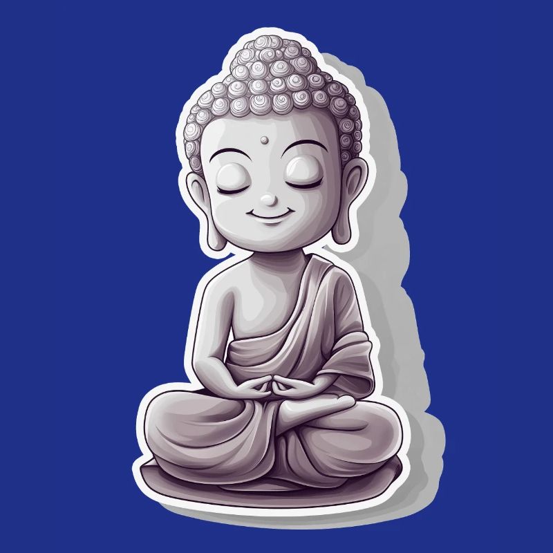 Meditating Buddha with calm expression