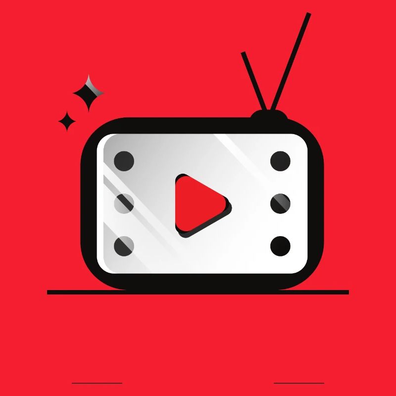 Retro TV Play Button Muster
