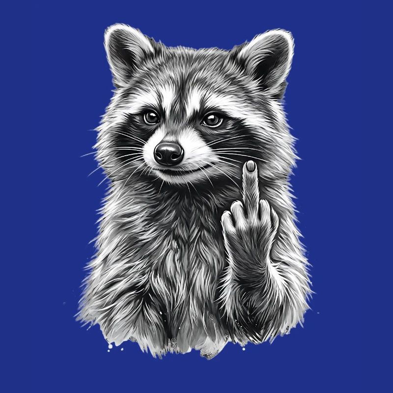 grumpy raccoon
