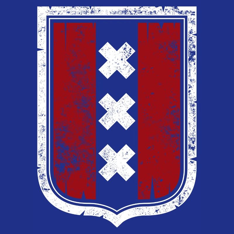 Red Shield Crest with White Xs