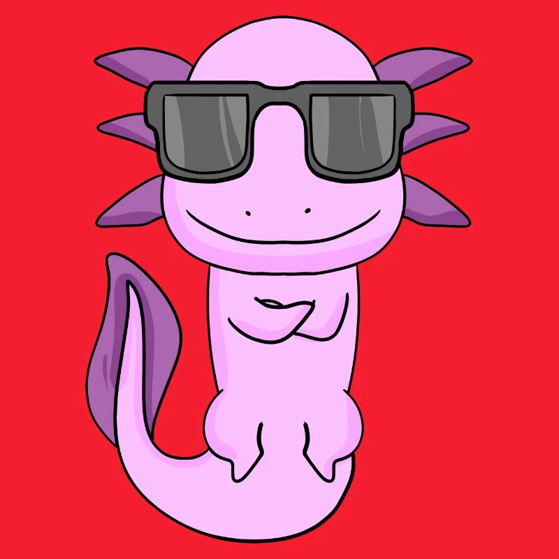 Axolotl mit Sonnenbrille