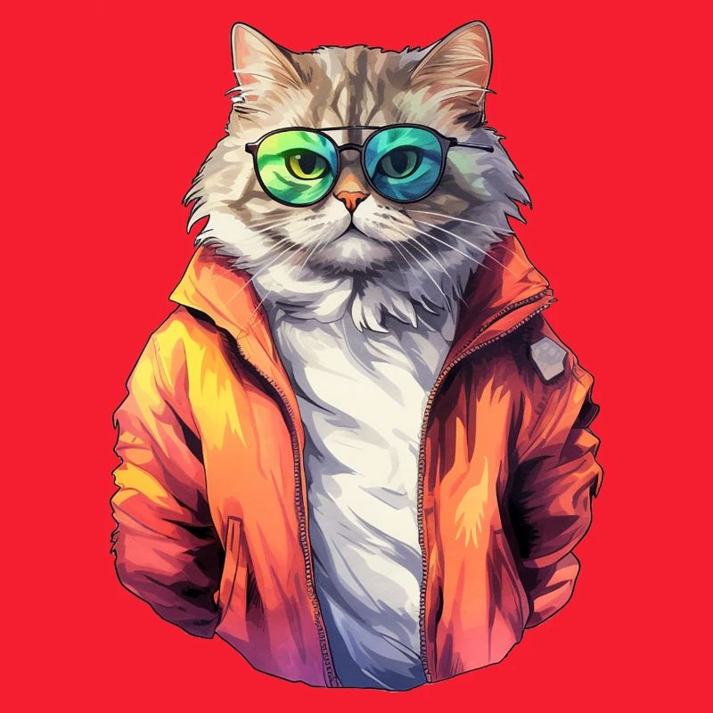 Cool 80s Cat