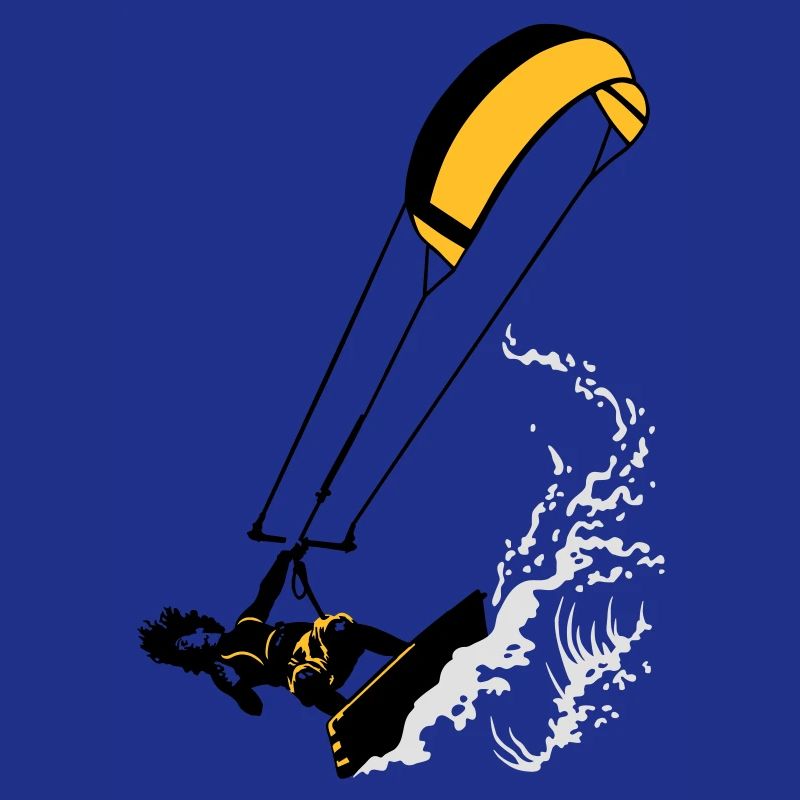 Kitesurfer and wave flex
