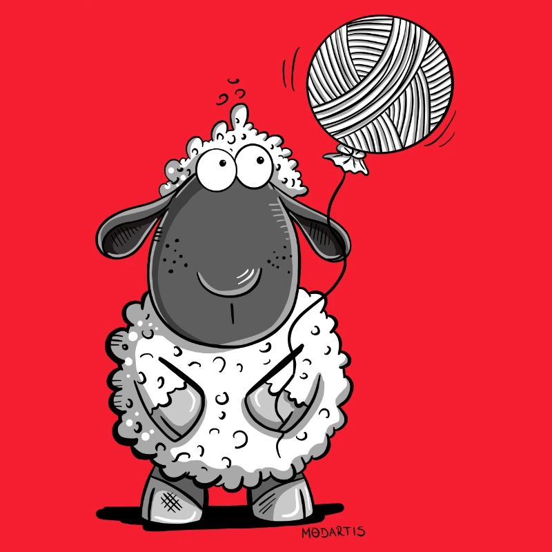 Sheep with wool balloon