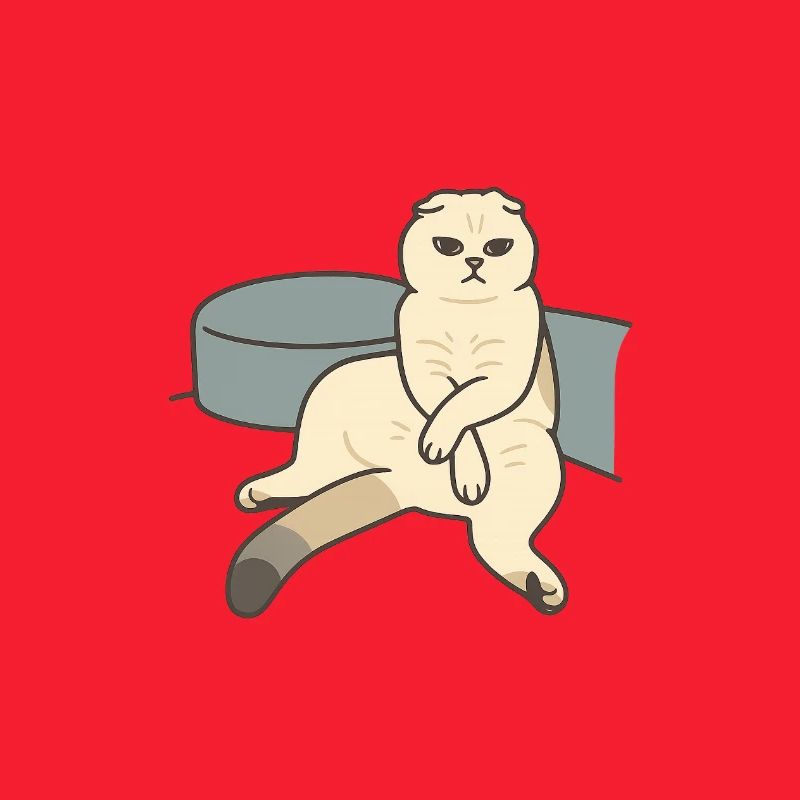 Scottish fold kitten assessing eyesight