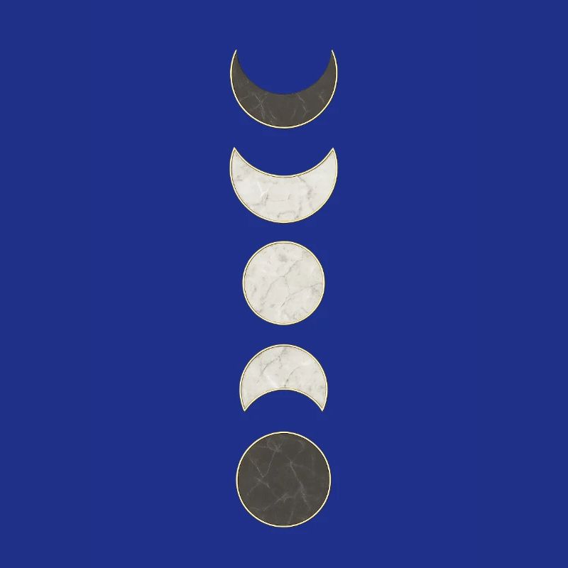 Moon Phases Marble Pattern