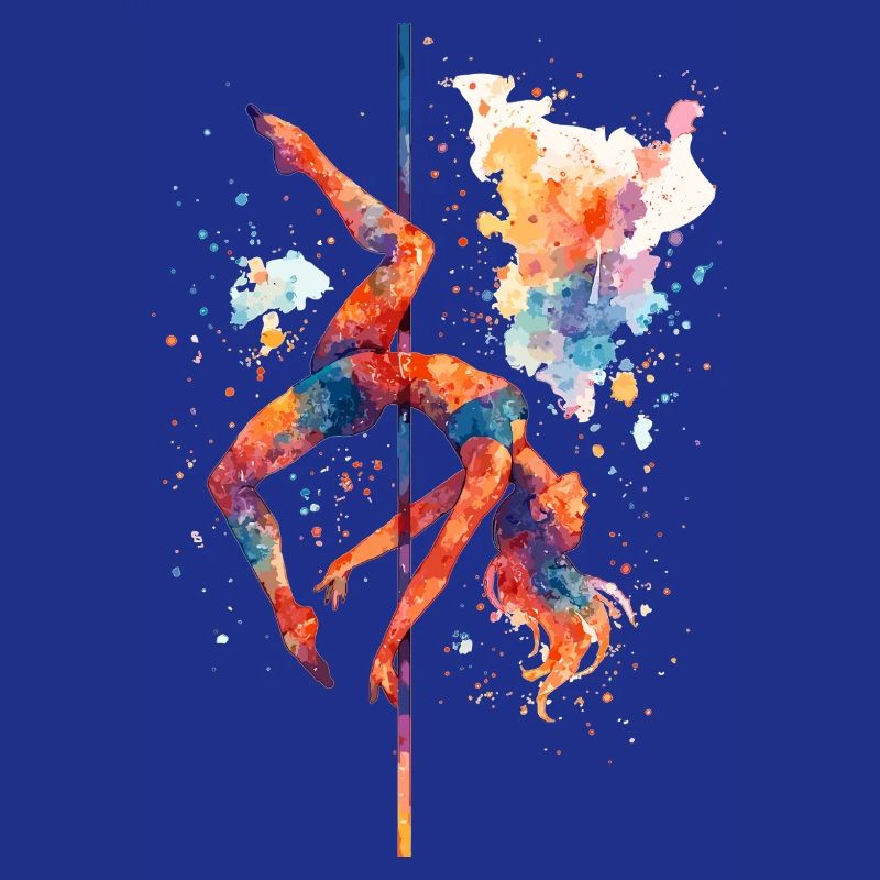 Pole Dance Pole Dancer Aquarelle Couleur Cadeau