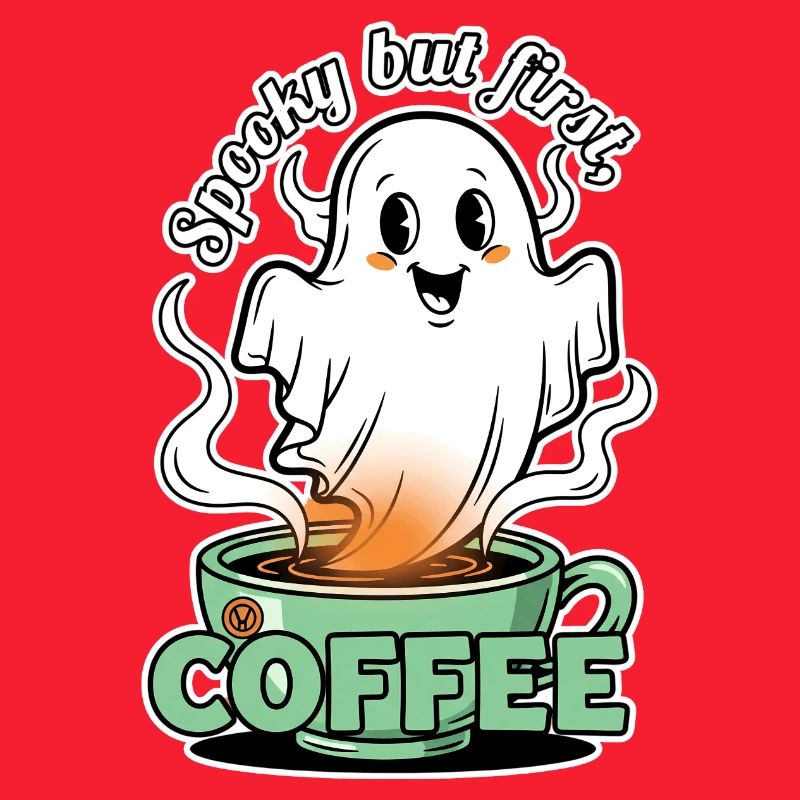 Motif de café effrayant avec de l'alcool de café