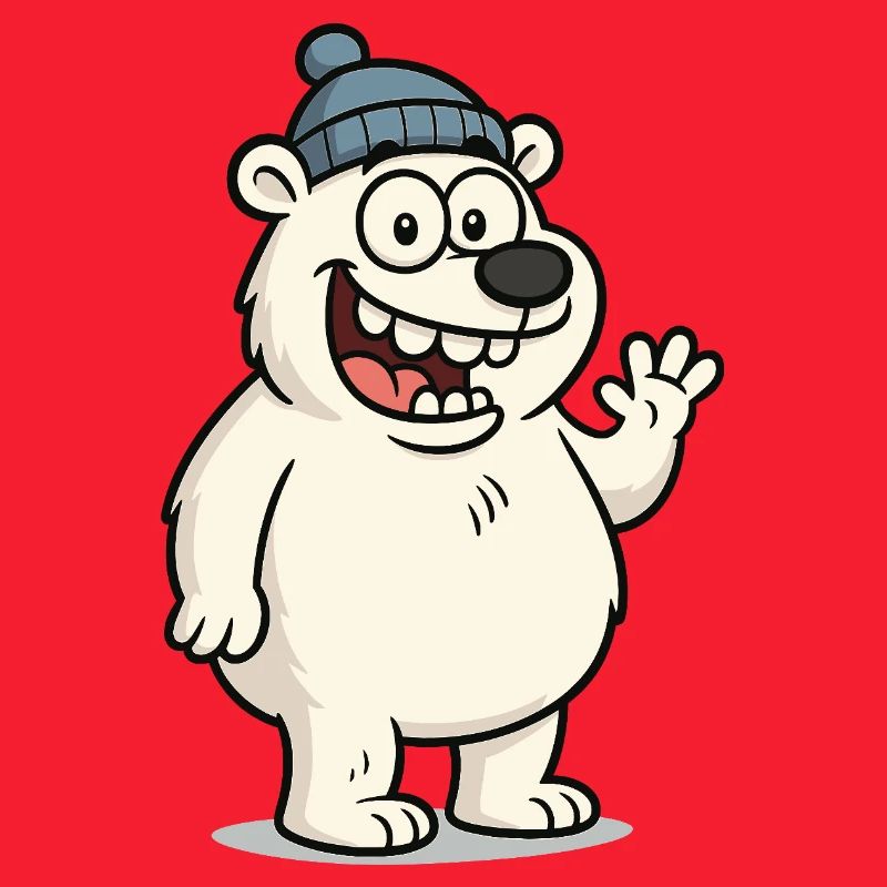 Cute bear with hat