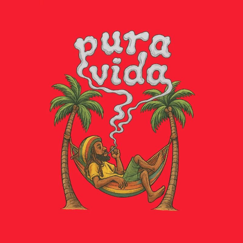 Pura Vida relaxed rest in hammock