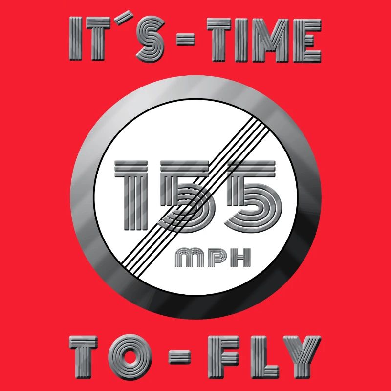 Time Running 155 mph Retro Design