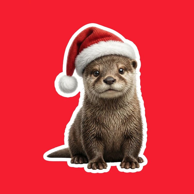 Cute otter ready for feast