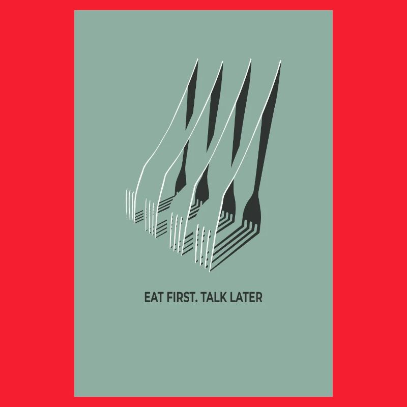 Eat First Talk Later – Skandi Kitchen Poster