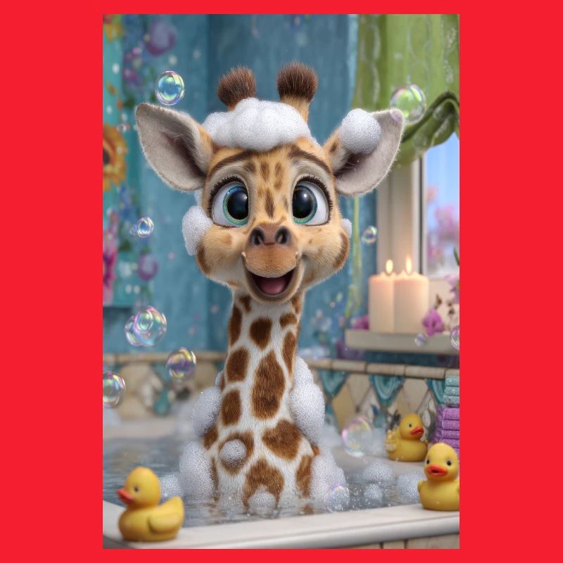 Bubble Bath Giraffe Charm