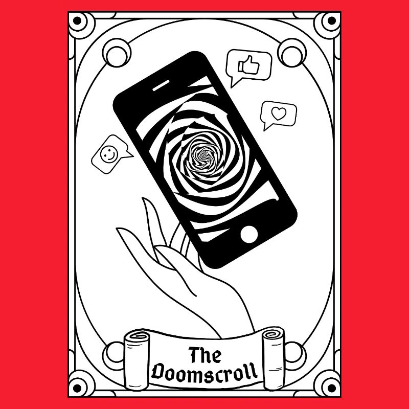Doomscroll Brainrot Smartphone Tarot