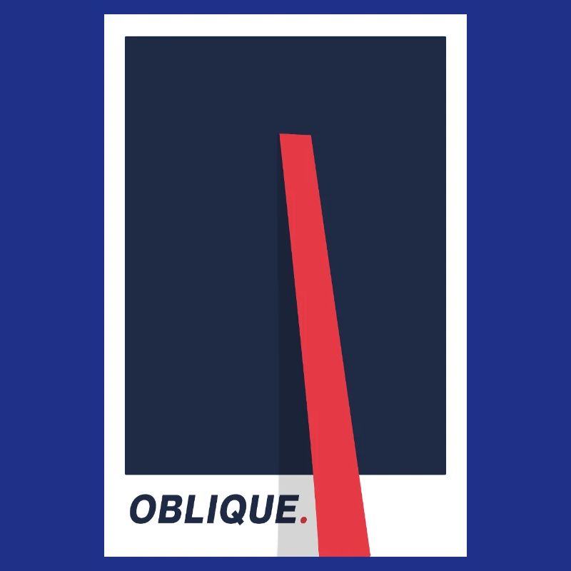 Oblique. Modernes Typografie Statement