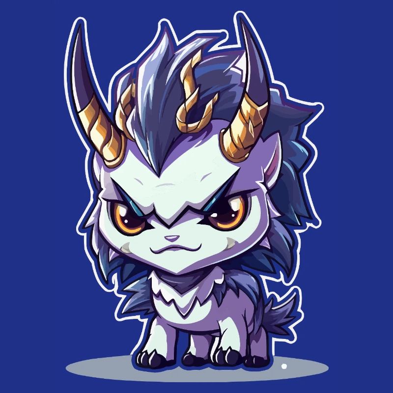 Small Chibi Style Horned Dragon