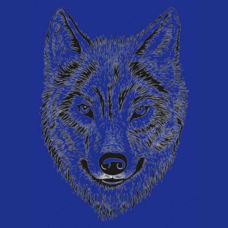 Wolfenkopf Line Drawing