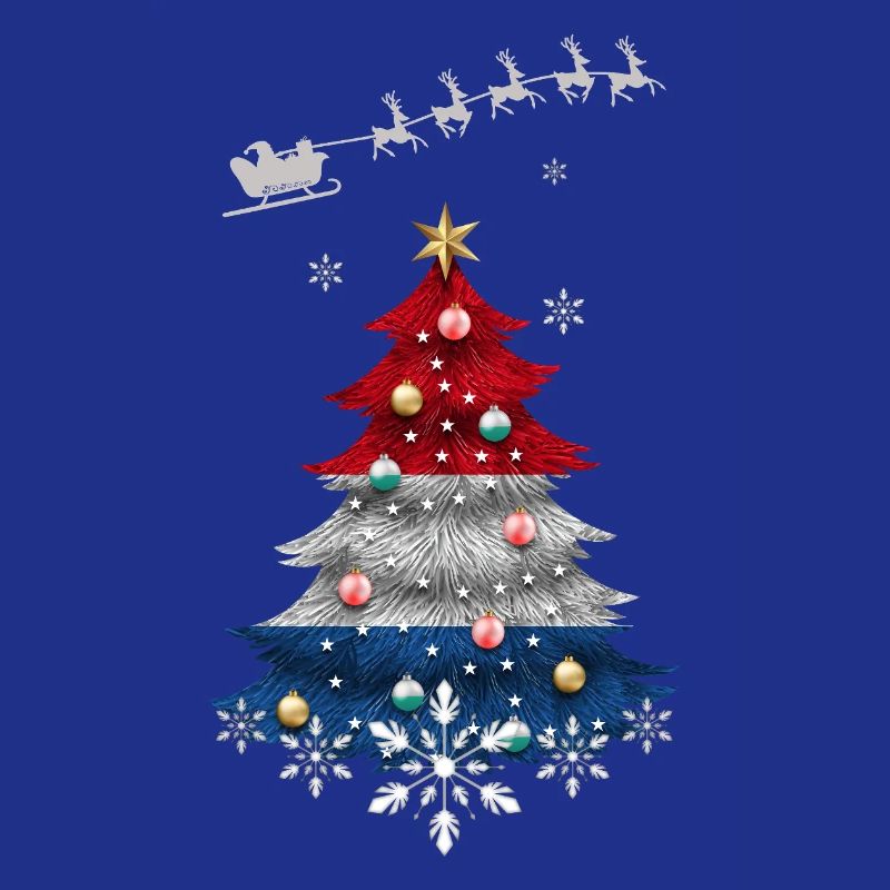 Christmas tree with Netherlands flag